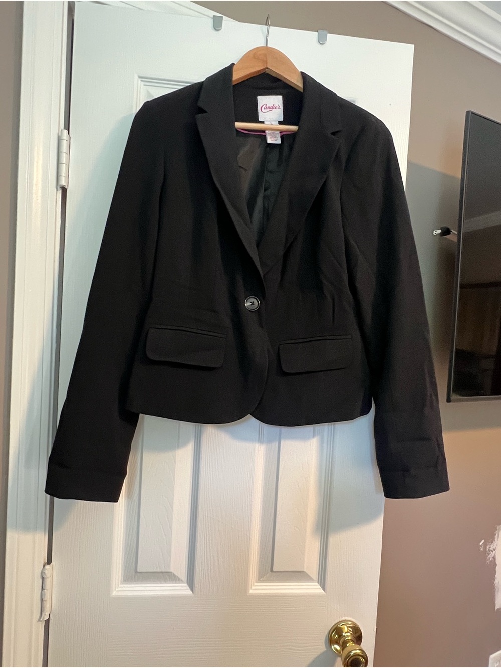 Candie's Black Single-Button Tailored Blazer